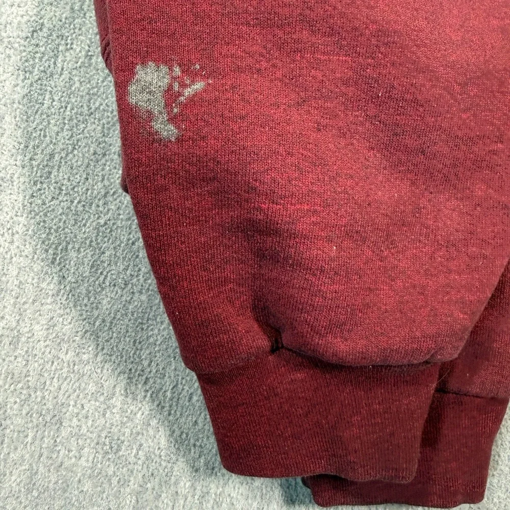 Wilson Sweatshirt Men M Maroon Crewneck Long Sleeve‎ Solid Fleece Solid VTG